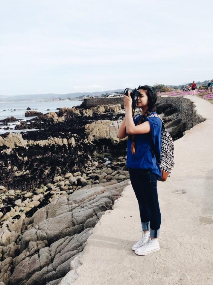 Simrah Farrukh, pursuing her passion as a photographer as she photographs the beauty of the bay in San Francisco. 