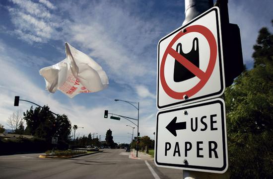 California issues first plastic bag ban