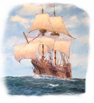 December 18: Mayflower docks at Plymouth Harbor