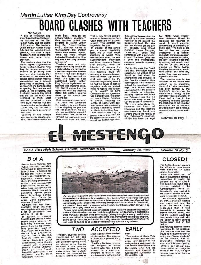 The Jan. 29, 1982 edition of The Stampede