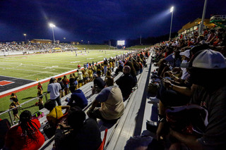 The site at a high school football game in Alabama this year. Fans are required to wear masks and socially distance, their won’t be nearly as many fans attending this year at Monte Vista.