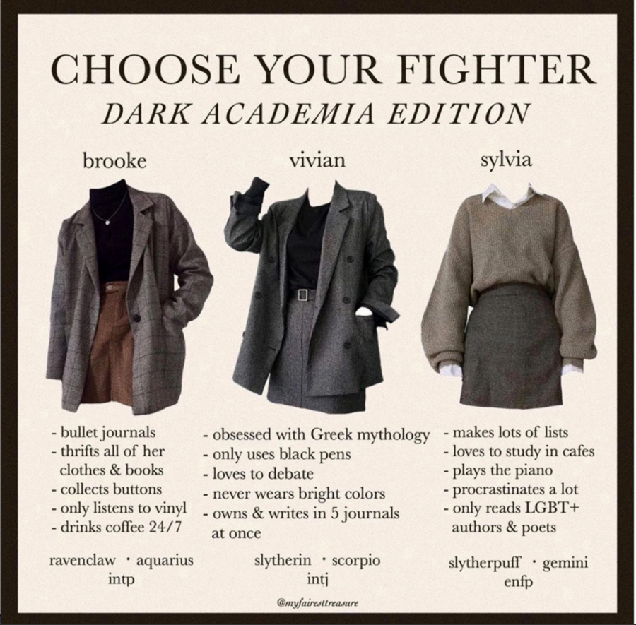 Many Dark Academia posts are similar to the one above, depicting Instagram posts like lookbooks, book recommendations, and guides to the popular aesthetic. Dark Academia social media accounts are found most prevalently on Instagram and Tumblr.