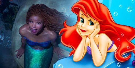 The Little Mermaid which came out in 1989 (right) compared to the new live-action version of The Little Mermaid coming out in 2023. In the new live-action movie, Ariel is played by African-American actress Halle Bailey.