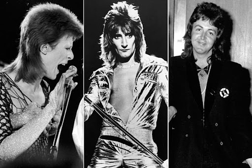 Mullets seen and worn by famous 1970’s rock icons David Bowie, Rod Stewart, and Paul McCartney. 