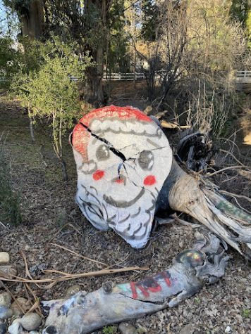 Known as the “Diablo Tree Stump,” the trunk of a fallen tree on Diablo Road has become a site for community artwork. Over 100 different paintings have been layered on the stump, ranging from holiday decorations to motivational messages.
