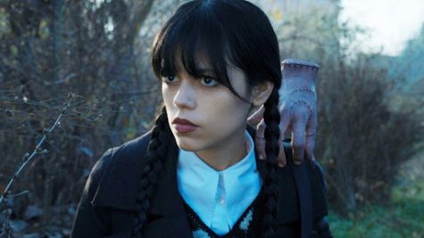 Actress Jenna Ortega playing morbid young teen Wednesday Addams in a new hit Netflix series called Wednesday. The show followed her experience at Nevermore Academy as a spree of vicious killings wreaked havoc in the town. 