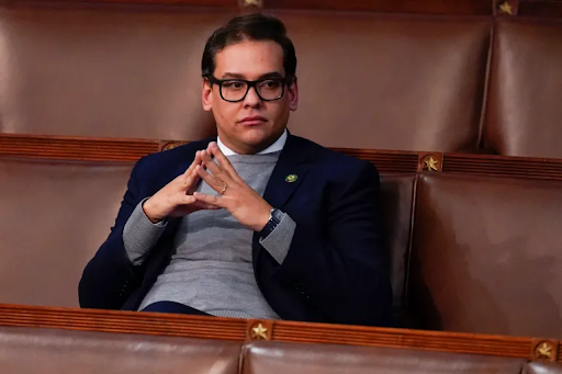 George Santos sits as he waits for the House of Representatives meeting to begin. Santos has been under pressure from 
the media and fellow congressmen since more of his resume was proven false.