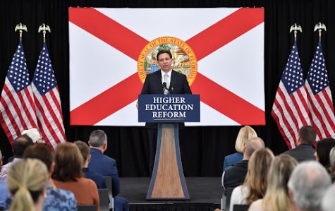 Florida’s Governor, Ron DeSantis, announcing the proposed legislation in support of Florida’s higher education reform. Gov. DeSantis banned the AP African American Studies course after a pilot curriculum was leaked. 