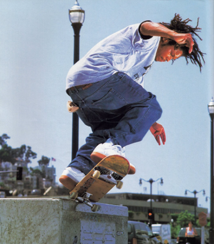 37 year-old Drake Jones skating through the San Francisco streets during the summer. 