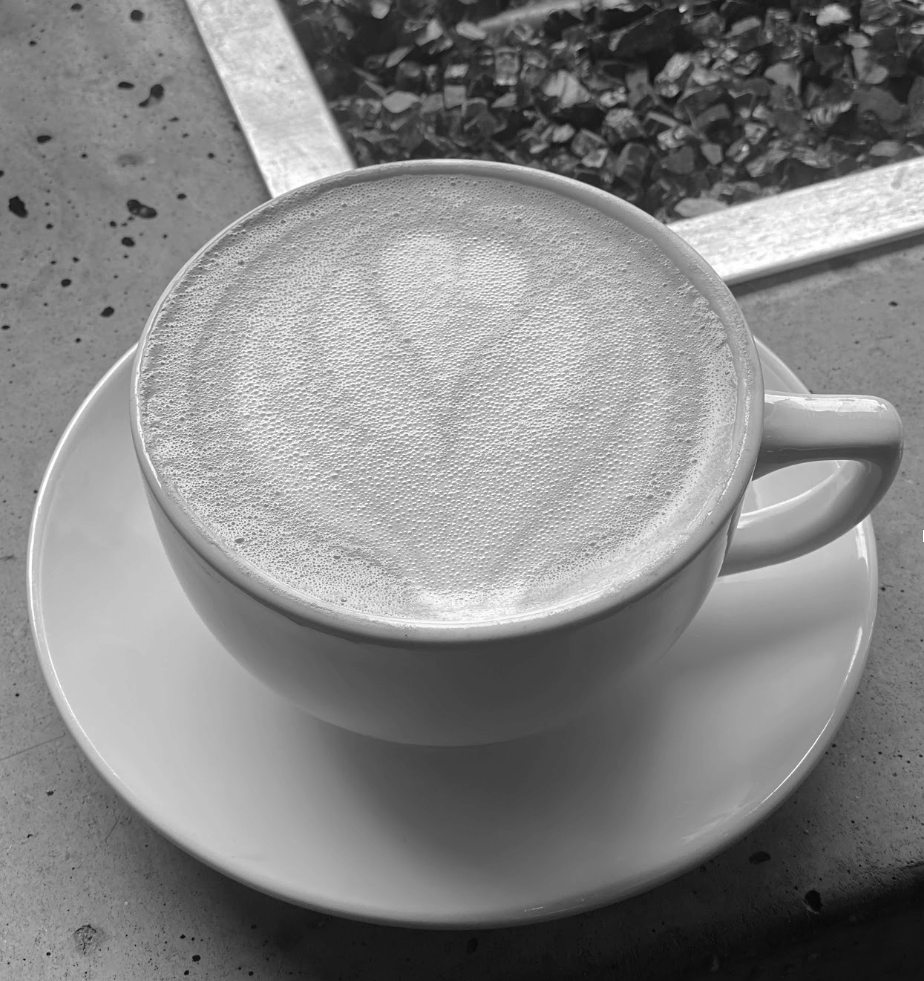 At a cafe in San Luis Obispo, a customer ordered a latte with foam shaped like a heart. 