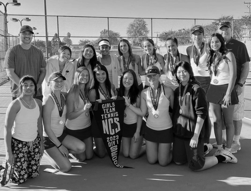 Monte Vista’s varsity girls’ tennis team places second in the 2023 NCS Championships. 