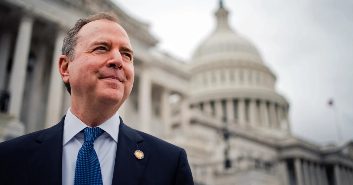 Adam Schiff in June, 2023 in front of the U.S. Capitol.
